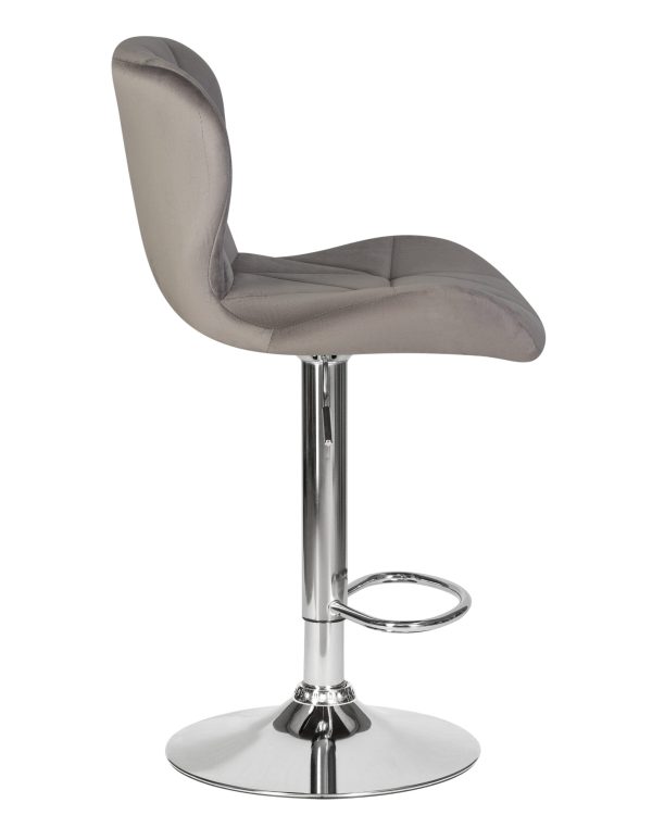 Стул барный DOBRIN BARNY, серый велюр (MJ9-75) — изображение 3