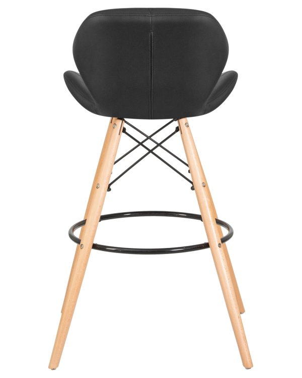 Стул барный DOBRIN BUTTERFLY BAR, ножки светлый бук, цвет чёрный — изображение 5