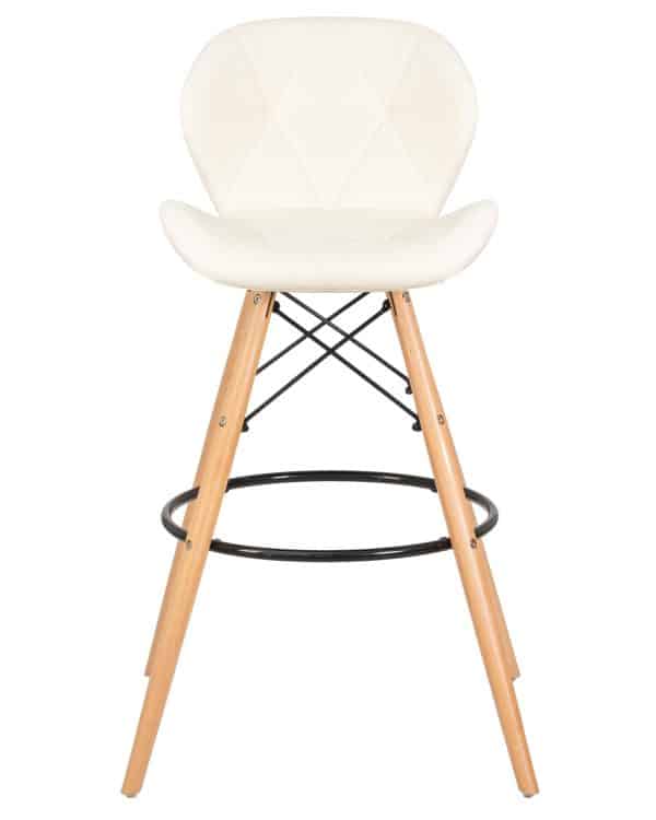 Стул барный DOBRIN BUTTERFLY BAR, ножки светлый бук, цвет кремовый — изображение 5