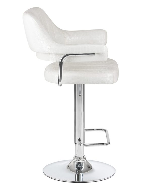 Стул барный DOBRIN CHARLY, белый крокодил — изображение 3