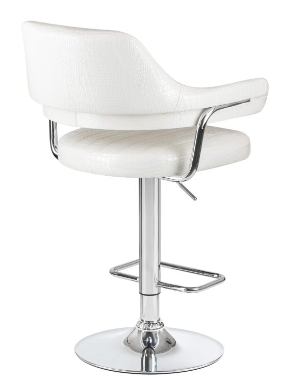Стул барный DOBRIN CHARLY, белый крокодил — изображение 4