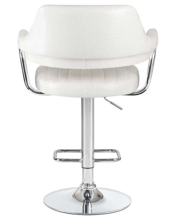 Стул барный DOBRIN CHARLY, белый крокодил — изображение 5