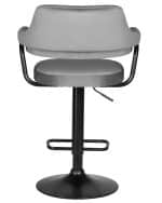 Стул барный DOBRIN CHARLY BLACK, серый велюр (MJ9-75) — изображение 5