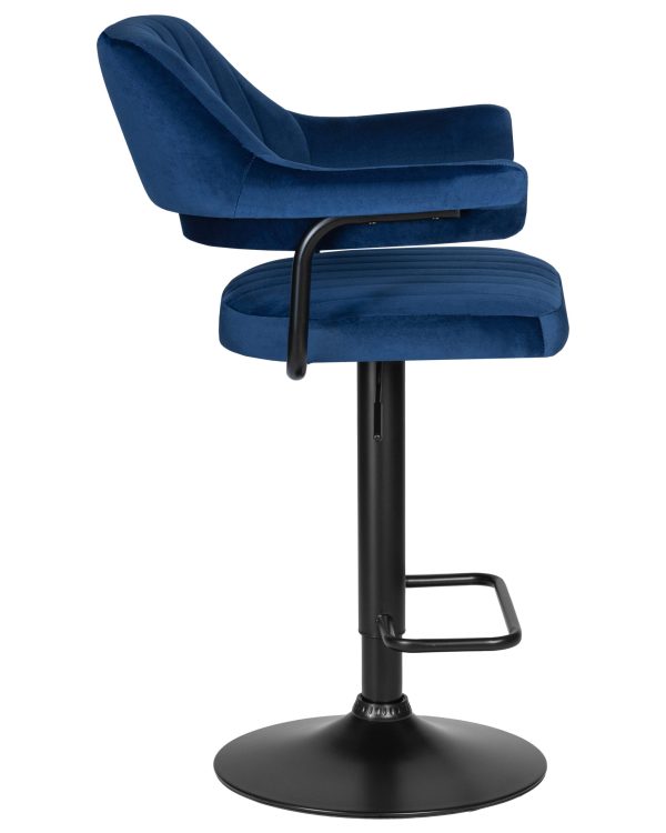 stul-barnyj-dobrin-charly-black-sinij-veljur-mj9-117-2 Стул барный DOBRIN CHARLY BLACK, синий велюр (MJ9-117) — изображение 3