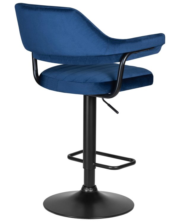 stul-barnyj-dobrin-charly-black-sinij-veljur-mj9-117-3 Стул барный DOBRIN CHARLY BLACK, синий велюр (MJ9-117) — изображение 4