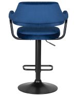Стул барный DOBRIN CHARLY BLACK, синий велюр (MJ9-117) — изображение 5