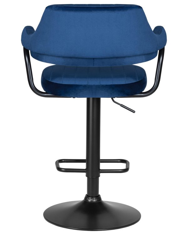 stul-barnyj-dobrin-charly-black-sinij-veljur-mj9-117-4 Стул барный DOBRIN CHARLY BLACK, синий велюр (MJ9-117) — изображение 5