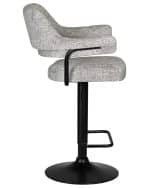 Стул барный DOBRIN CHARLY BLACK, светло-серый твид (LEO04) — изображение 3