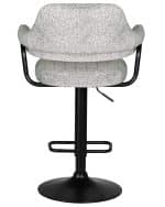 Стул барный DOBRIN CHARLY BLACK, светло-серый твид (LEO04) — изображение 5