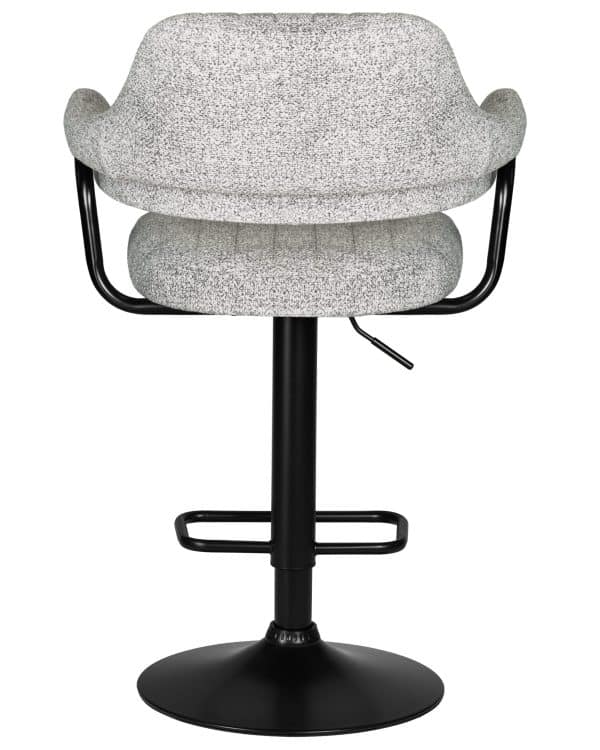 Стул барный DOBRIN CHARLY BLACK, светло-серый твид (LEO04) — изображение 5