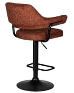 Стул барный DOBRIN CHARLY BLACK, терракотовый твид (LEO56) — изображение 4