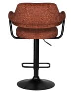 Стул барный DOBRIN CHARLY BLACK, терракотовый твид (LEO56) — изображение 5