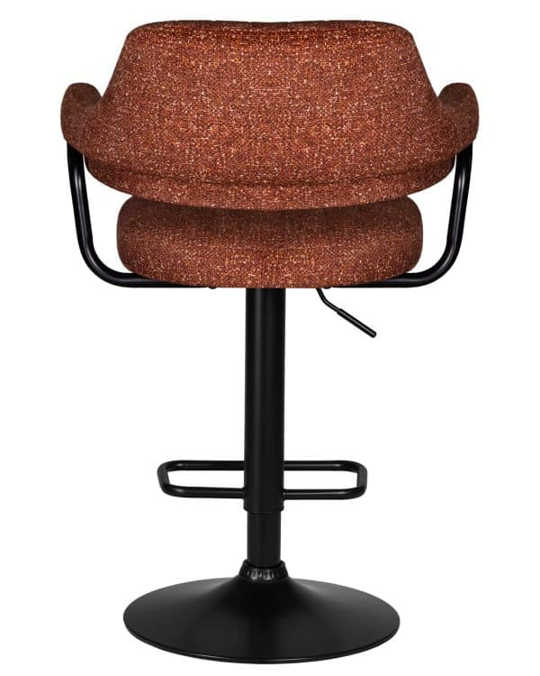Стул барный DOBRIN CHARLY BLACK, терракотовый твид (LEO56) — изображение 5