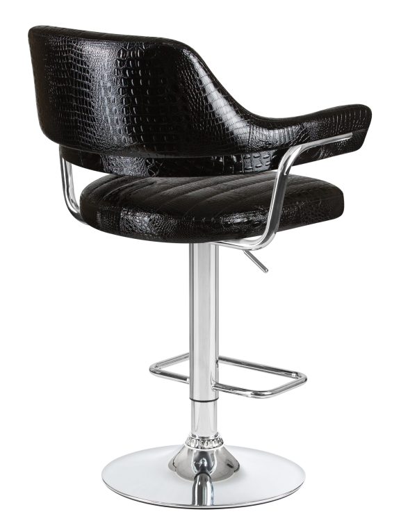 stul-barnyj-dobrin-charly-chjornyj-krokodil-3 Стул барный DOBRIN CHARLY, чёрный крокодил — изображение 4