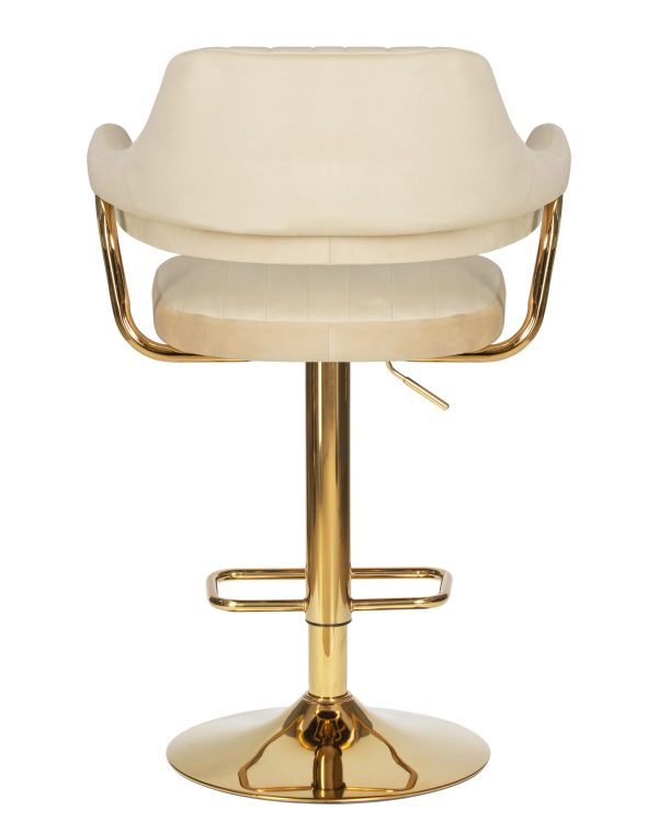 Стул барный DOBRIN CHARLY GOLD, бежевый велюр (MJ9-10) — изображение 5