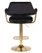 Стул барный DOBRIN CHARLY GOLD, черный велюр (MJ9-101) — изображение 5