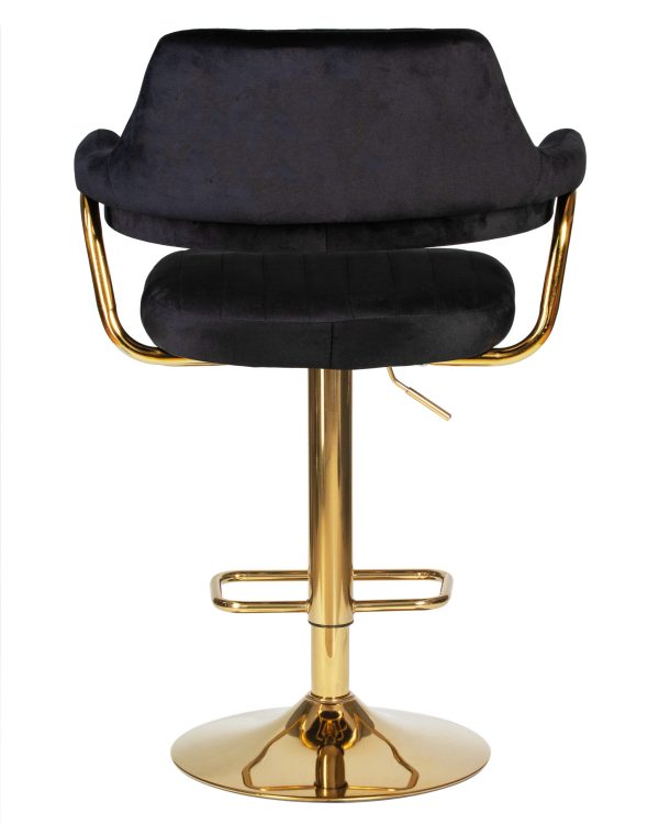 Стул барный DOBRIN CHARLY GOLD, черный велюр (MJ9-101) — изображение 5