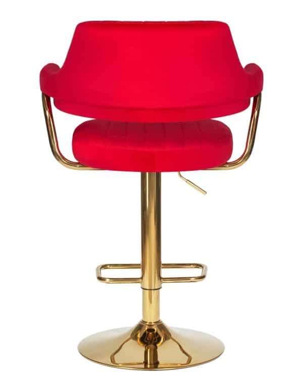 Стул барный DOBRIN CHARLY GOLD, красный велюр (MJ9-45) — изображение 5