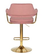 Стул барный DOBRIN CHARLY GOLD, розовый велюр (MJ9-32) — изображение 5