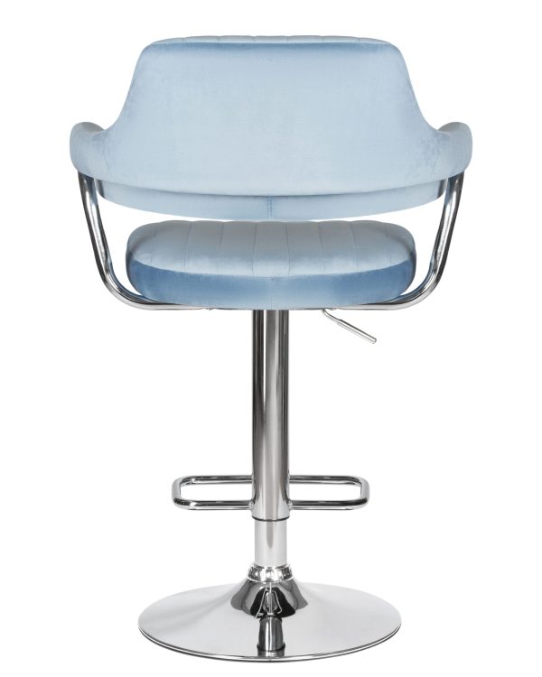 Стул барный DOBRIN CHARLY, пудрово-голубой велюр (MJ9-74) — изображение 5