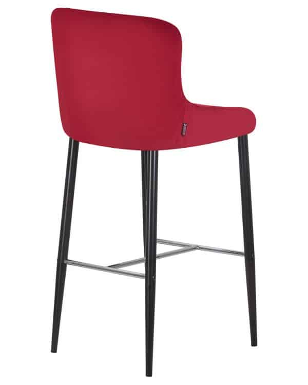 Стул барный DOBRIN CHRISTIAN'75, черные ножки, бордовый велюр (V108-85) — изображение 4
