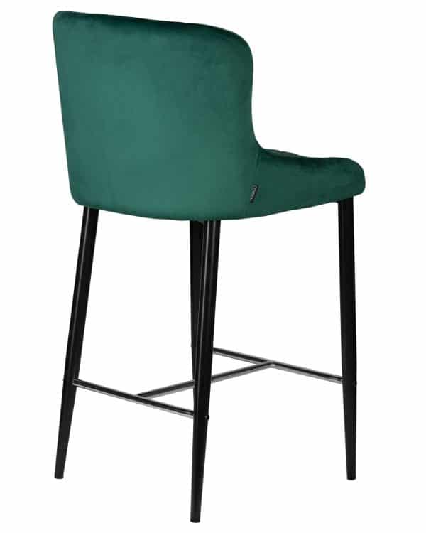 Стул барный DOBRIN CHRISTIAN'75, черные ножки, зеленый велюр (V108-64) — изображение 4