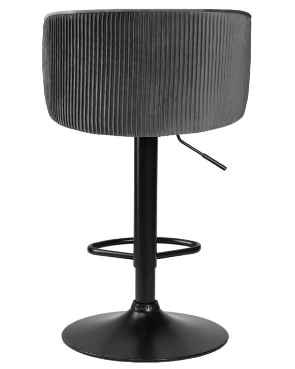 Стул барный DOBRIN DARCY BLACK, серый велюр (1922-19) — изображение 5