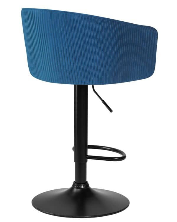 Стул барный DOBRIN DARCY BLACK, синий велюр (1922-20) — изображение 4