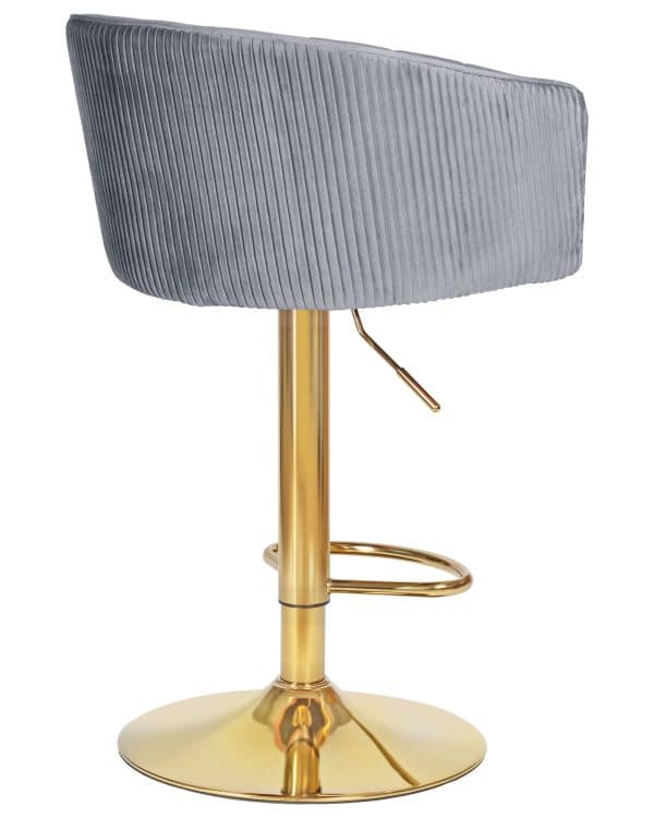Стул барный DOBRIN DARCY GOLD, серый велюр (1922-19) — изображение 4