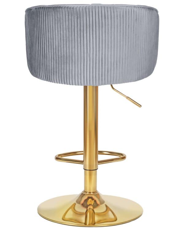 Стул барный DOBRIN DARCY GOLD, серый велюр (1922-19) — изображение 5