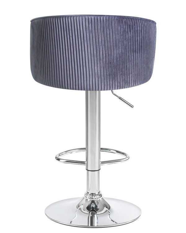 Стул барный DOBRIN DARCY, серый велюр (1922-19) — изображение 5