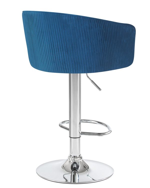 Стул барный DOBRIN DARCY, синий велюр (1922-20) — изображение 4