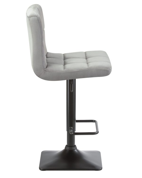 Стул барный DOBRIN DOMINIC, серый велюр (MJ9-75) — изображение 3