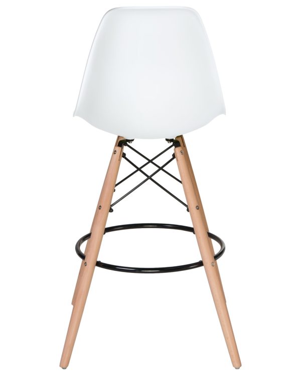 Стул барный DOBRIN DSW BAR, ножки светлый бук, цвет сиденья белый (W-02) — изображение 5