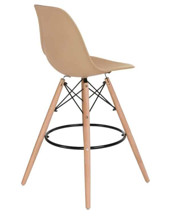 Стул барный DOBRIN DSW BAR, ножки светлый бук, цвет сиденья бежевый (GR-03) — изображение 4