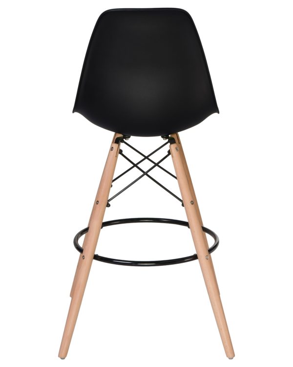 Стул барный DOBRIN DSW BAR, ножки светлый бук, цвет сиденья чёрный (B-03) — изображение 5