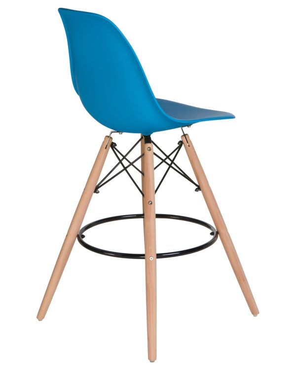 Стул барный DOBRIN DSW BAR, ножки светлый бук, цвет сиденья голубой (BE-02) — изображение 4
