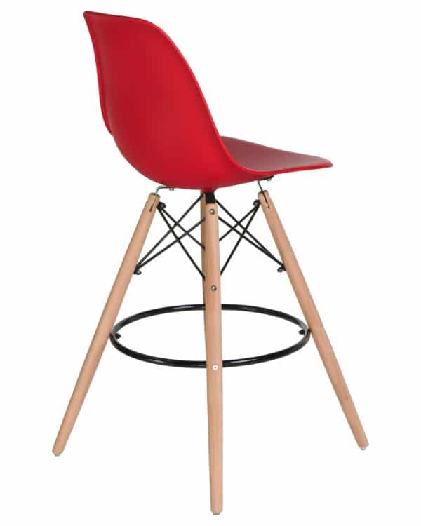 Стул барный DOBRIN DSW BAR, ножки светлый бук, цвет сиденья красный (R-02) — изображение 4