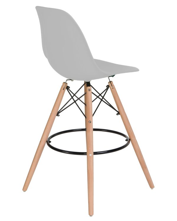 Стул барный DOBRIN DSW BAR, ножки светлый бук, цвет сиденья светло-серый (GR-01) — изображение 4