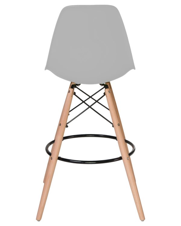 Стул барный DOBRIN DSW BAR, ножки светлый бук, цвет сиденья светло-серый (GR-01) — изображение 5