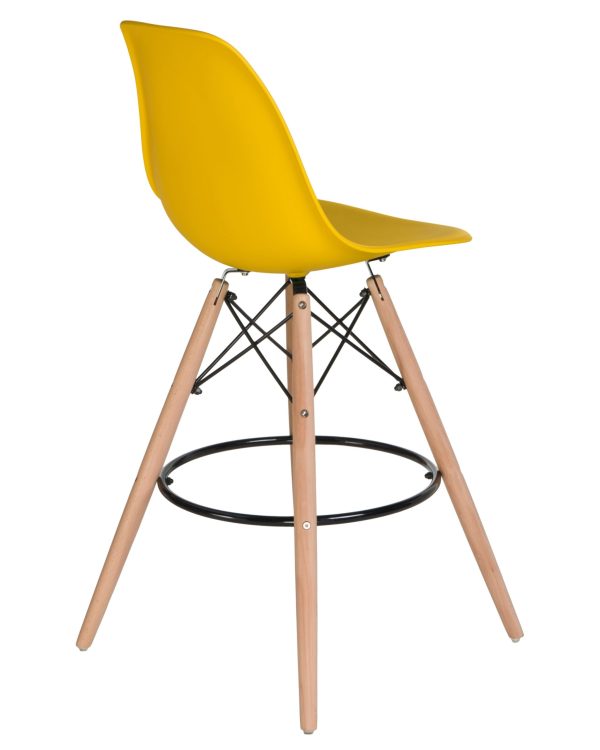 Стул барный DOBRIN DSW BAR, ножки светлый бук, цвет сиденья жёлтый (Y-01) — изображение 4