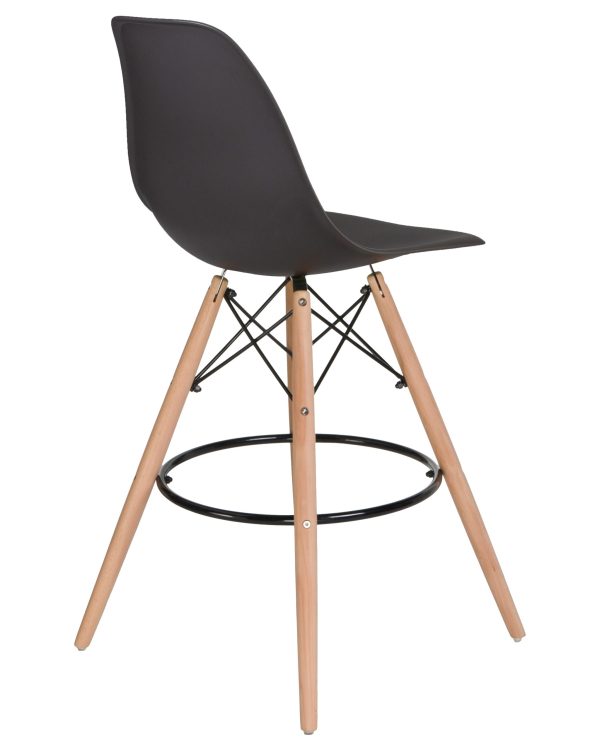 Стул барный DOBRIN DSW BAR, ножки светлый бук, цвет тёмно-серый (GR-04) — изображение 4