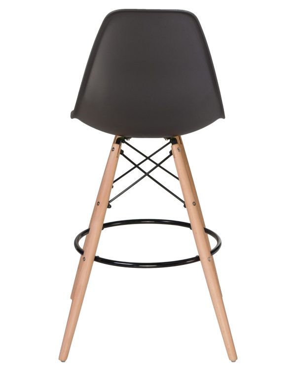 Стул барный DOBRIN DSW BAR, ножки светлый бук, цвет тёмно-серый (GR-04) — изображение 5
