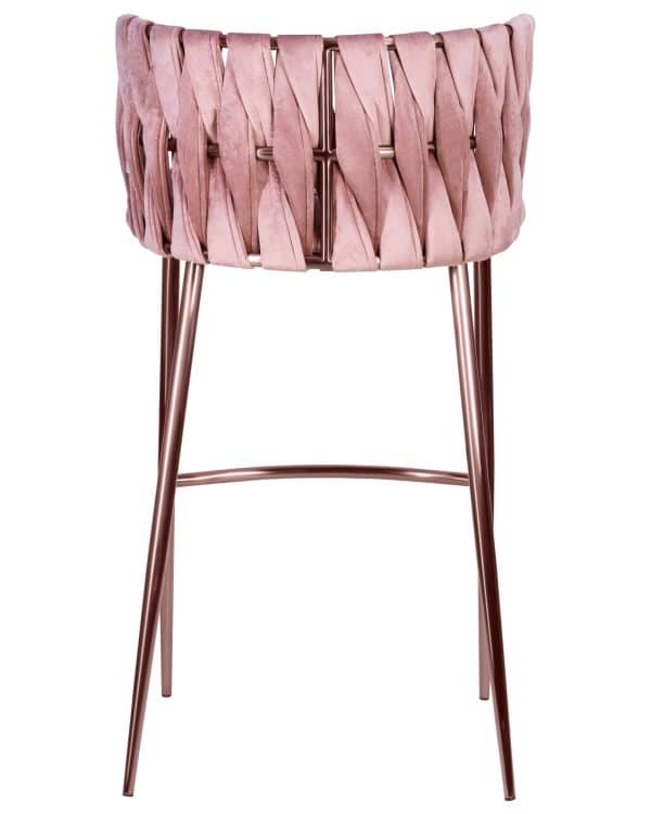 Стул барный DOBRIN EMMA ROSE GOLD, розовый велюр (VF-10) — изображение 5