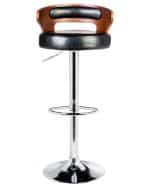 Стул барный DOBRIN FRED, коричневое дерево, чёрный — изображение 5