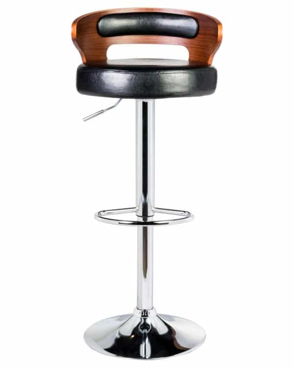 Стул барный DOBRIN FRED, коричневое дерево, чёрный — изображение 5