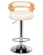 Стул барный DOBRIN FRED, натуральное дерево, кремовый — изображение 4