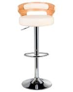 Стул барный DOBRIN FRED, натуральное дерево, кремовый — изображение 5