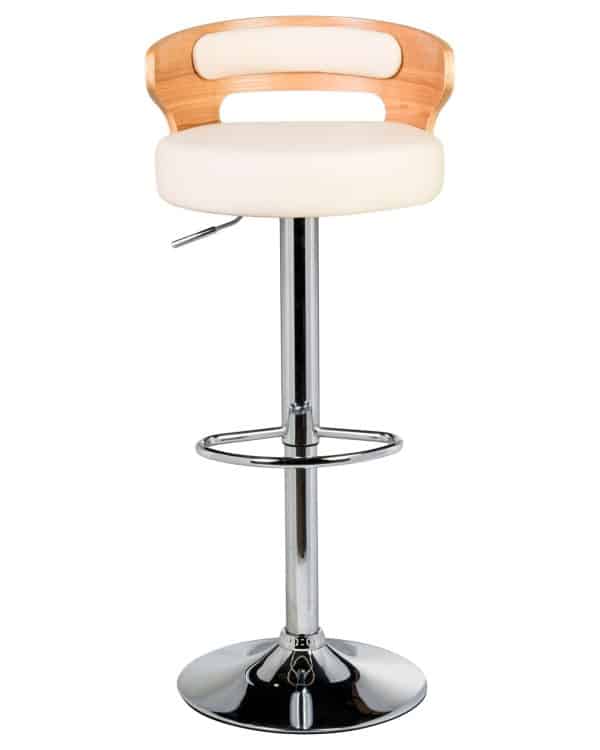 Стул барный DOBRIN FRED, натуральное дерево, кремовый — изображение 5