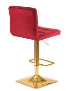 Стул барный DOBRIN GOLDIE, бордовый велюр (MJ9-43) — изображение 4